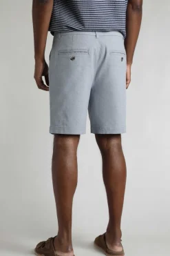 Weird Fish Shorts|Charleston Textured Chino Shorts Denim Blue