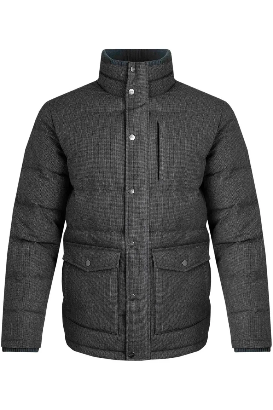 Weird Fish Coats, Jackets And Gilets|Charlestown Houndstooth Puffer Jacket Anthracite
