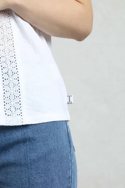 Weird Fish Tunics|Tops & T-Shirts|Chelle Organic Cotton Jersey Square Neck Vest White