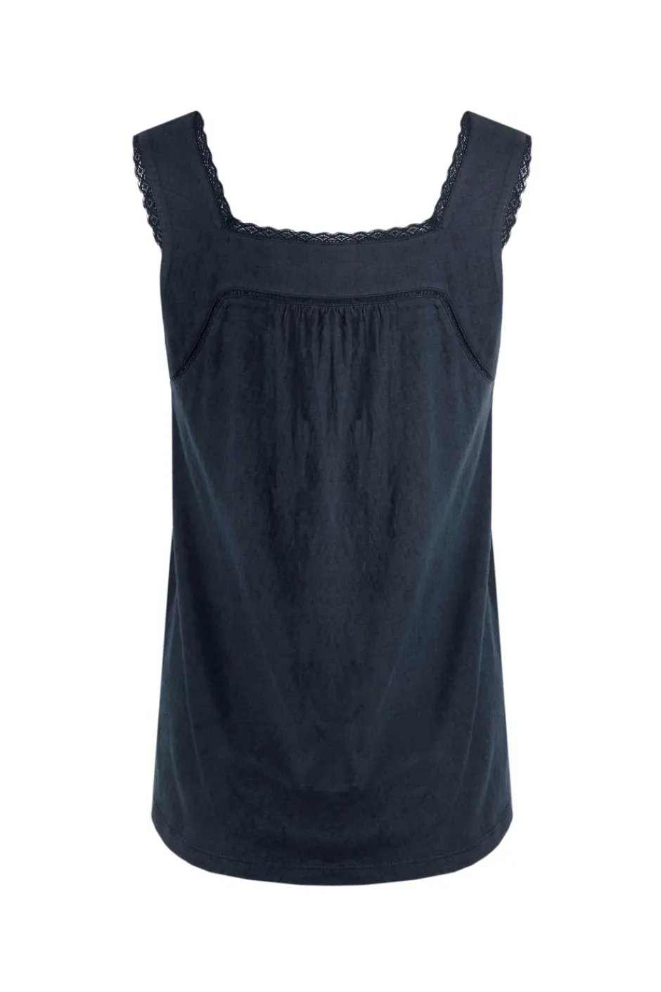 Weird Fish Tunics|Tops & T-Shirts|Chelle Organic Cotton Jersey Square Neck Vest Navy