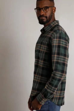 Weird Fish Shirts|Chester Organic Cotton Flannel Check Shirt Tan