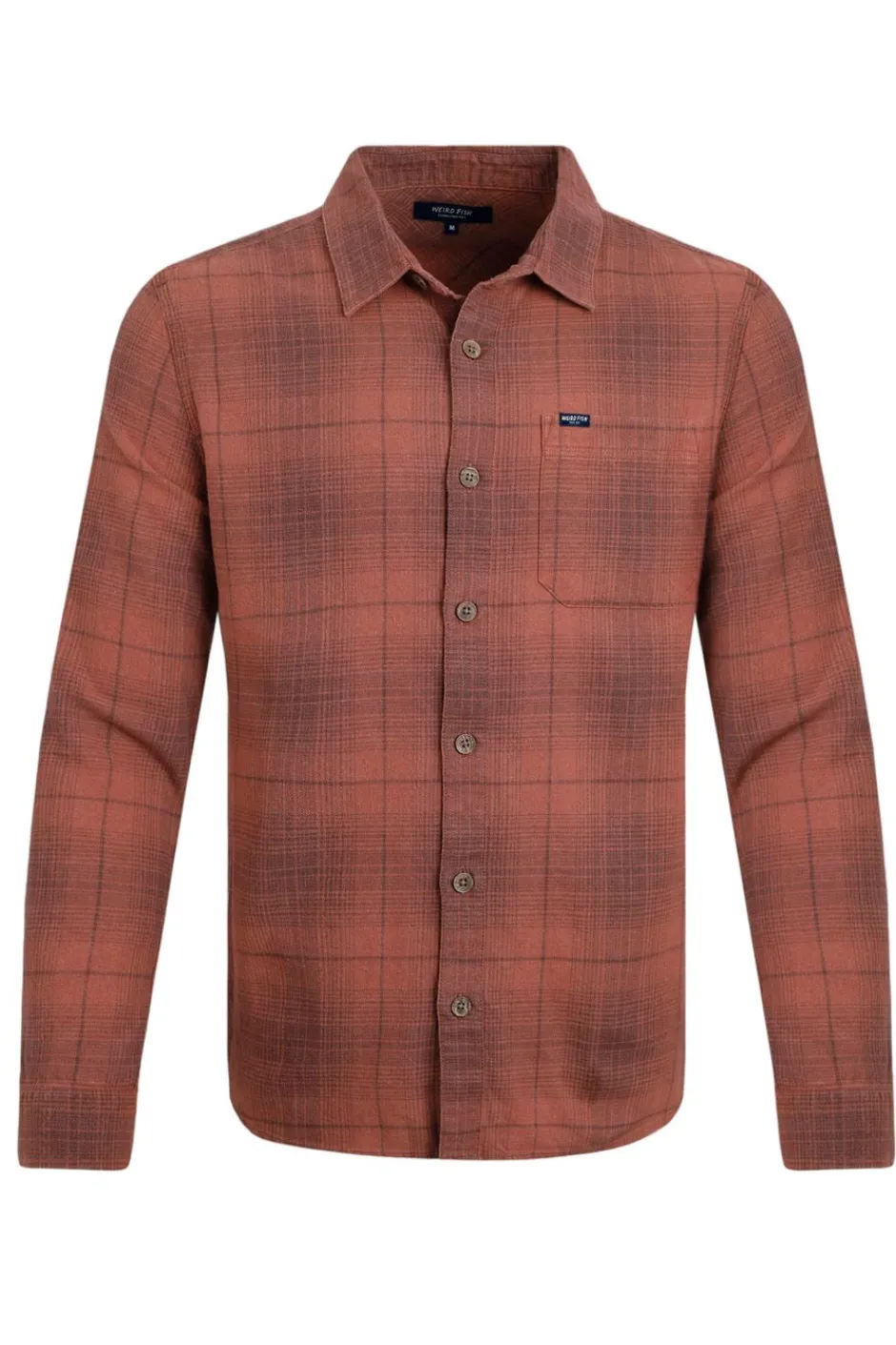Weird Fish Shirts|Chester Organic Cotton Flannel Check Shirt Nut