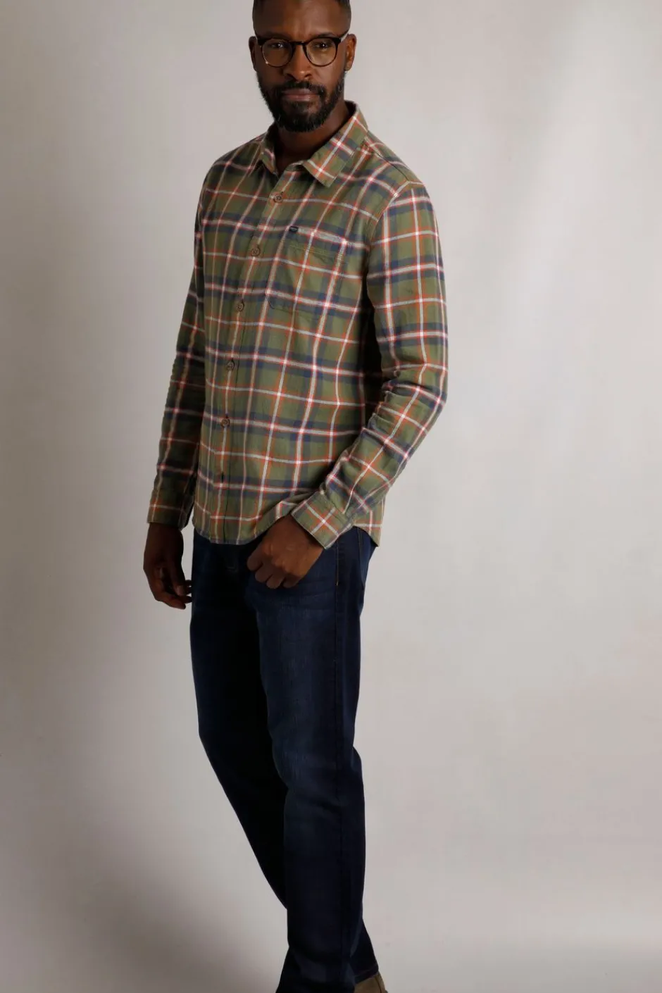 Weird Fish Shirts|Chester Organic Cotton Flannel Check Shirt Celery