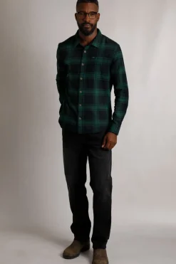 Weird Fish Shirts|Chester Organic Cotton Flannel Check Shirt Navy