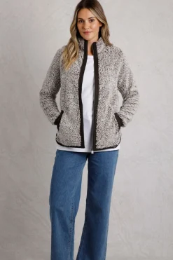 Weird Fish Fleece|Clove Cosy Full Zip Fleece Bronze