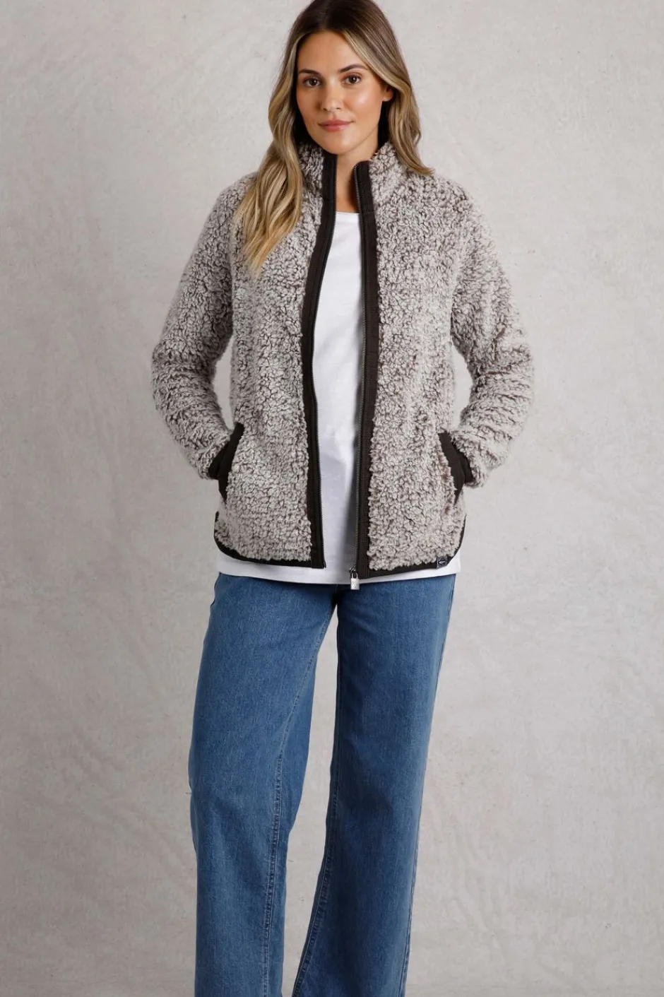 Weird Fish Fleece|Clove Cosy Full Zip Fleece Bronze