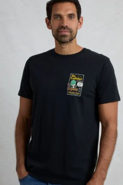 Weird Fish T-Shirts|Codfather Back Print Artist T-Shirt Black