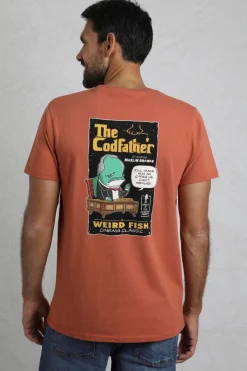Weird Fish T-Shirts|Codfather Heritage Wash Artist T-Shirt Baked Clay