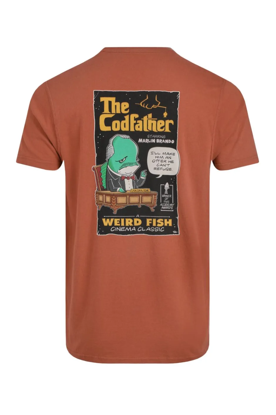 Weird Fish T-Shirts|Codfather Heritage Wash Artist T-Shirt Baked Clay