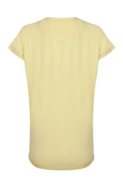 Weird Fish Tunics|Tops & T-Shirts|Coral Collage Organic Cotton Front Print T-Shirt Sunshine Yellow