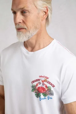 Weird Fish T-Shirts|Crabby Shack Back Print Graphic T-Shirt White