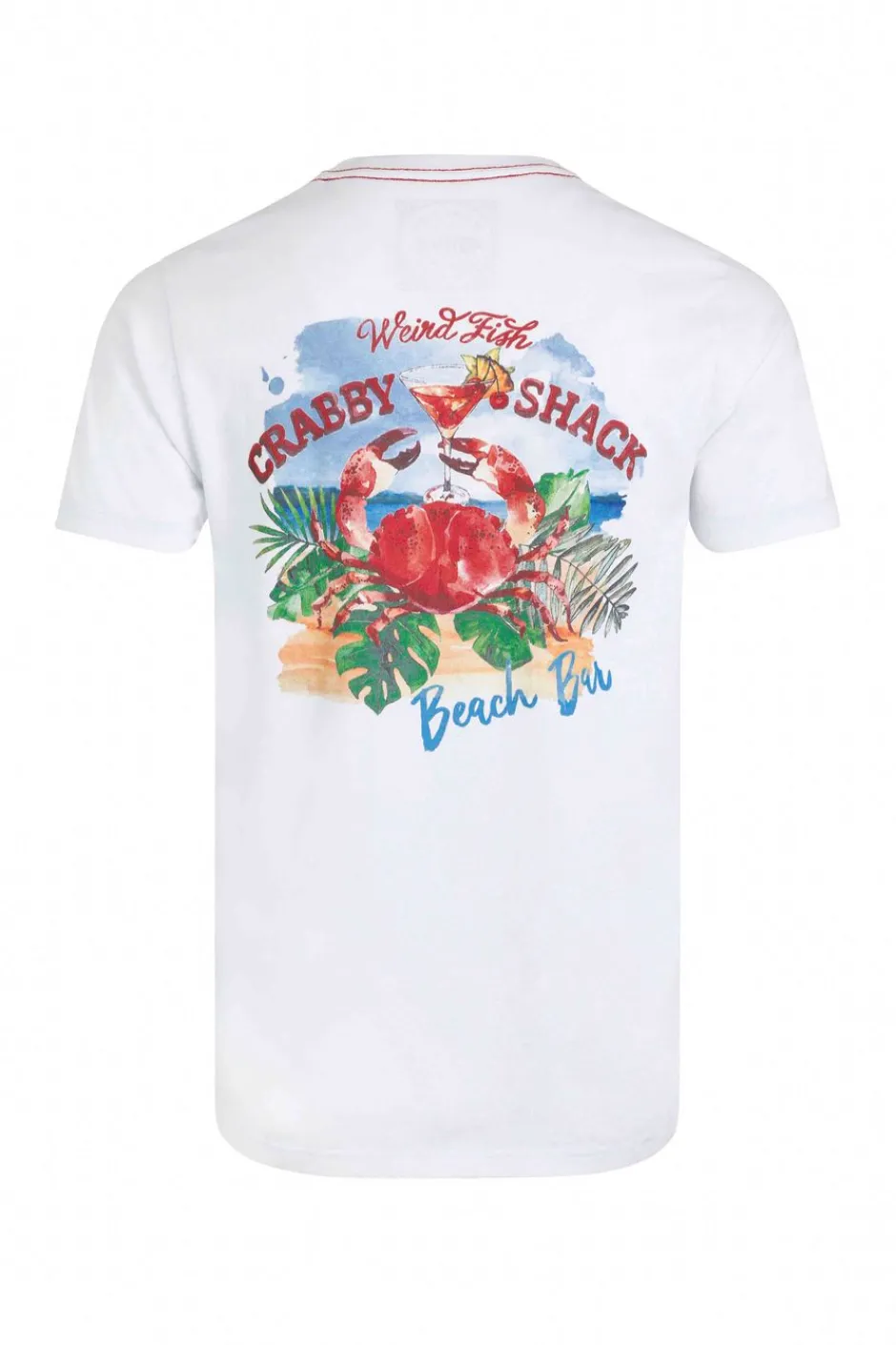 Weird Fish T-Shirts|Crabby Shack Back Print Graphic T-Shirt White
