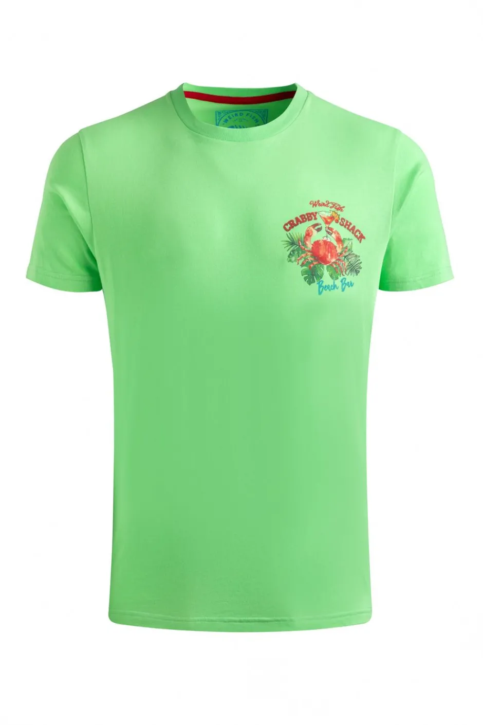 Weird Fish T-Shirts|Crabby Shack Back Print Graphic T-Shirt Grass Green