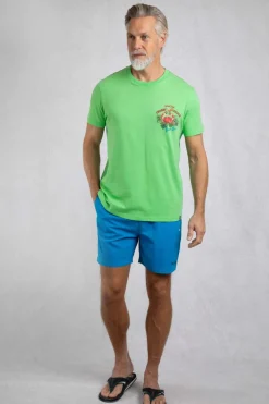 Weird Fish T-Shirts|Crabby Shack Back Print Graphic T-Shirt Grass Green