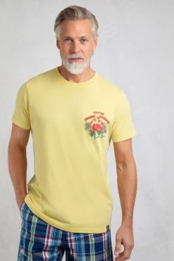 Weird Fish T-Shirts|Crabby Shack Back Print Graphic T-Shirt Lemon