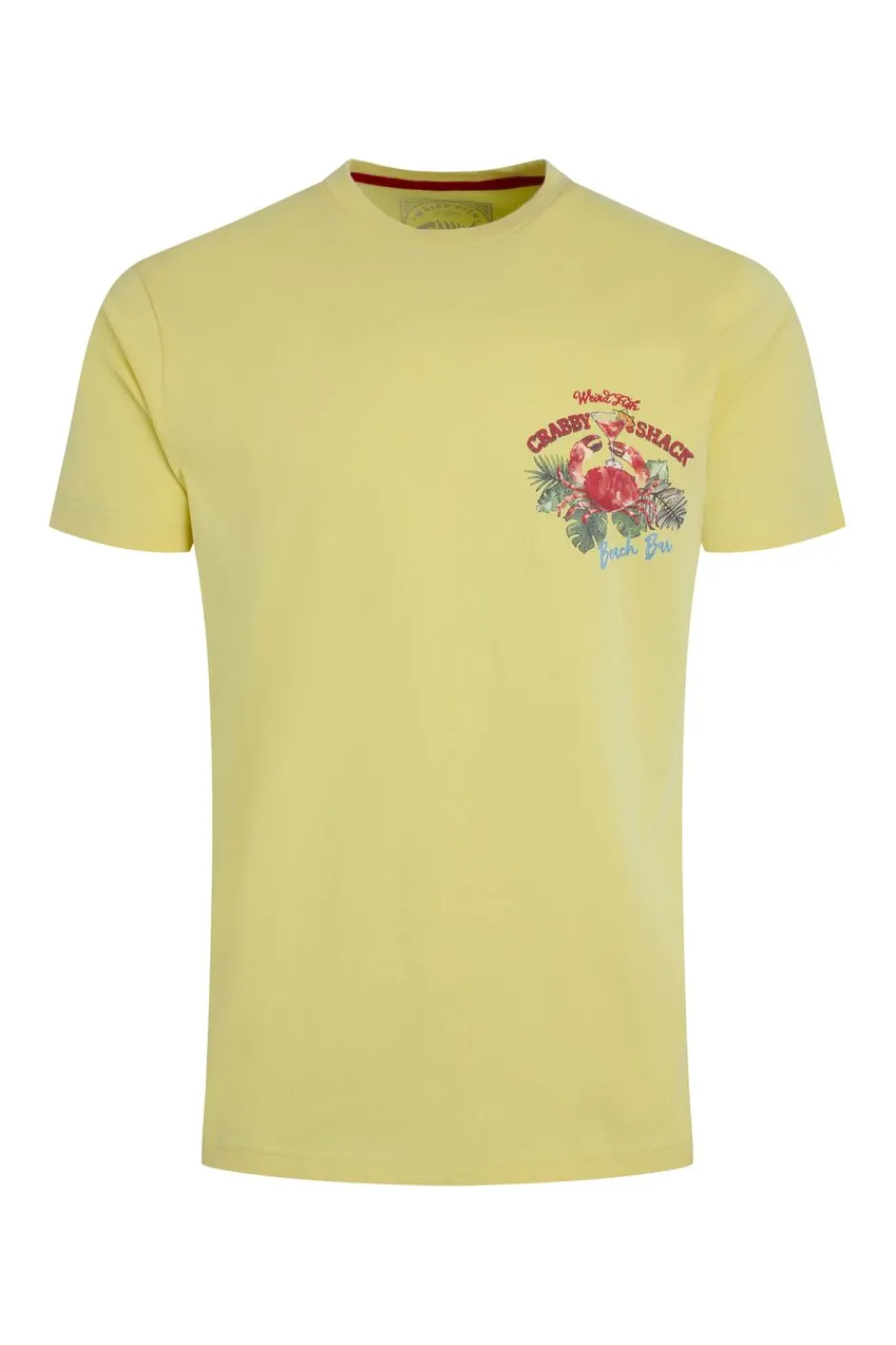 Weird Fish T-Shirts|Crabby Shack Back Print Graphic T-Shirt Lemon