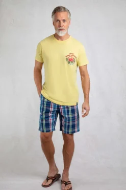 Weird Fish T-Shirts|Crabby Shack Back Print Graphic T-Shirt Lemon