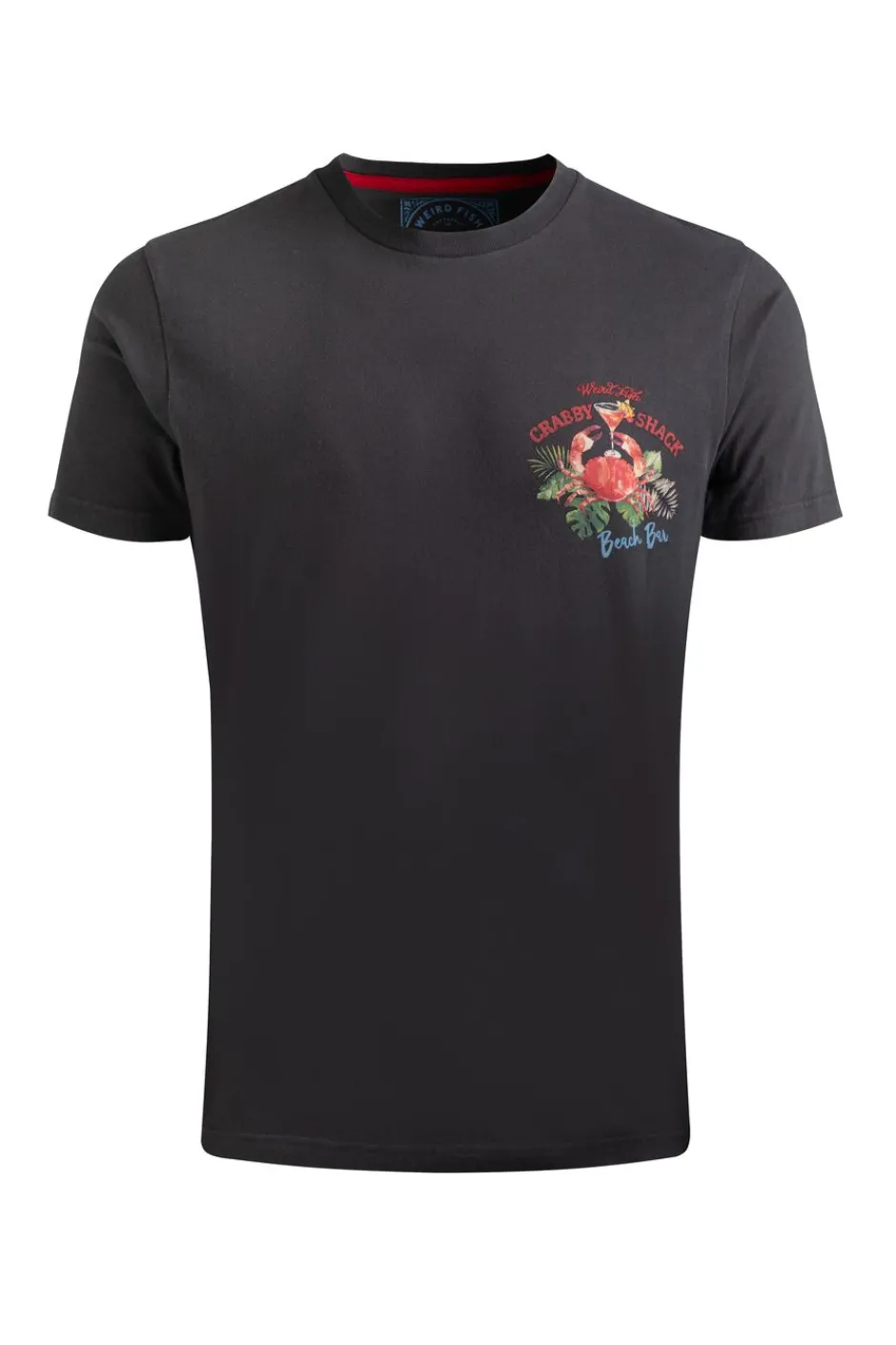 Weird Fish T-Shirts|Crabby Shack Back Print Graphic T-Shirt Washed Black