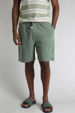 Weird Fish Shorts|Crawford Organic Cotton Loopback Shorts Army Green