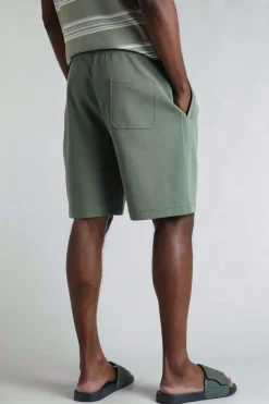 Weird Fish Shorts|Crawford Organic Cotton Loopback Shorts Army Green