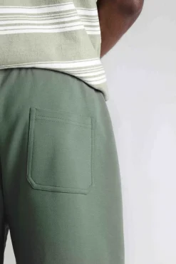 Weird Fish Shorts|Crawford Organic Cotton Loopback Shorts Army Green
