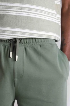 Weird Fish Shorts|Crawford Organic Cotton Loopback Shorts Army Green