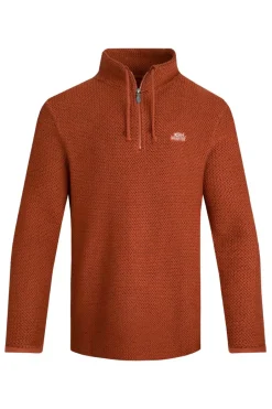 Weird Fish Sweatshirts & Hoodies|Cruiser 1/4 Zip Eco Macaroni Sweatshirt Brick Red