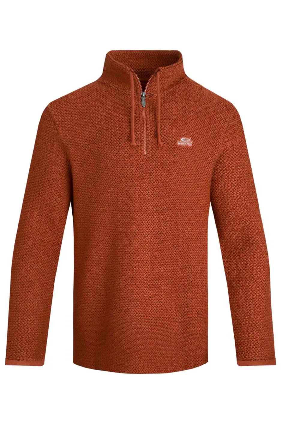 Weird Fish Sweatshirts & Hoodies|Cruiser 1/4 Zip Eco Macaroni Sweatshirt Brick Red