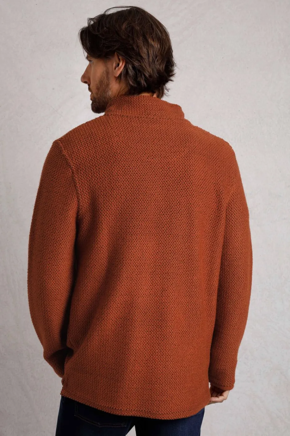 Weird Fish Sweatshirts & Hoodies|Cruiser 1/4 Zip Eco Macaroni Sweatshirt Brick Red
