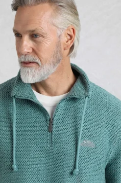 Weird Fish Sweatshirts & Hoodies|Cruiser 1/4 Zip Eco Macaroni Mineral Blue