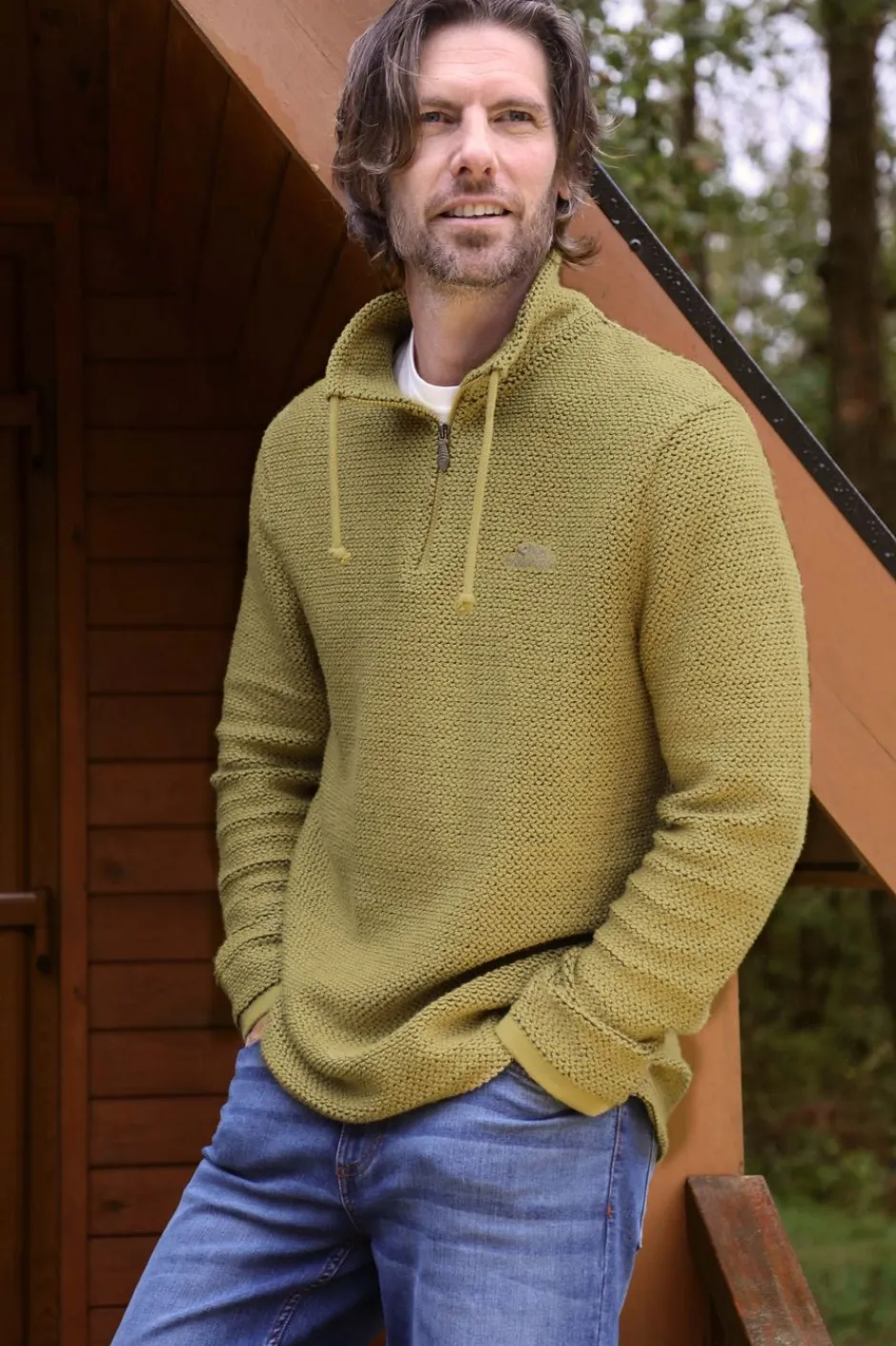 Weird Fish Sweatshirts & Hoodies|Cruiser 1/4 Zip Eco Macaroni Antique Moss