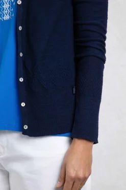Weird Fish Jumpers & Cardigans|Knitwear|Curran Lightweight Cardigan Navy