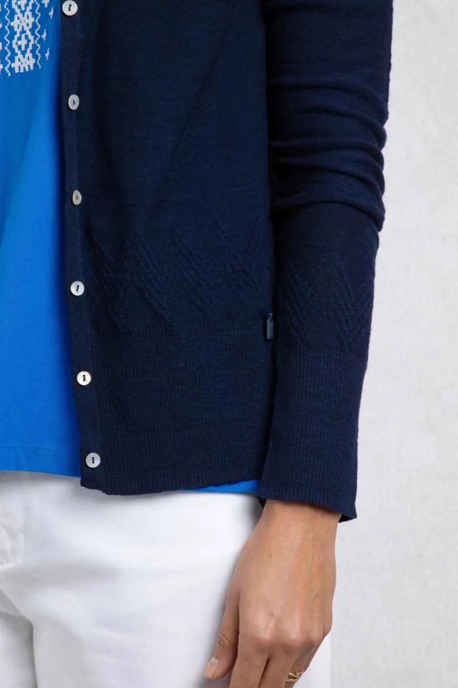 Weird Fish Jumpers & Cardigans|Knitwear|Curran Lightweight Cardigan Navy