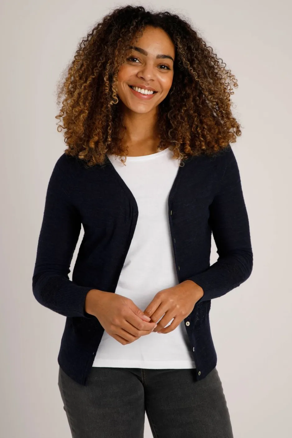 Weird Fish Jumpers & Cardigans|Knitwear|Curran Lightweight Cardigan Navy