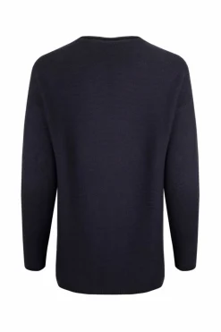 Weird Fish Jumpers & Cardigans|Knitwear|Dalla Knitted Crew Neck Jumper Dark Navy