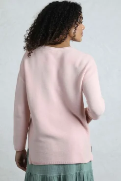 Weird Fish Jumpers & Cardigans|Knitwear|Dalla Knitted Crew Neck Jumper Pink