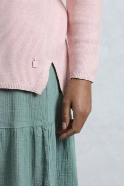 Weird Fish Jumpers & Cardigans|Knitwear|Dalla Knitted Crew Neck Jumper Pink