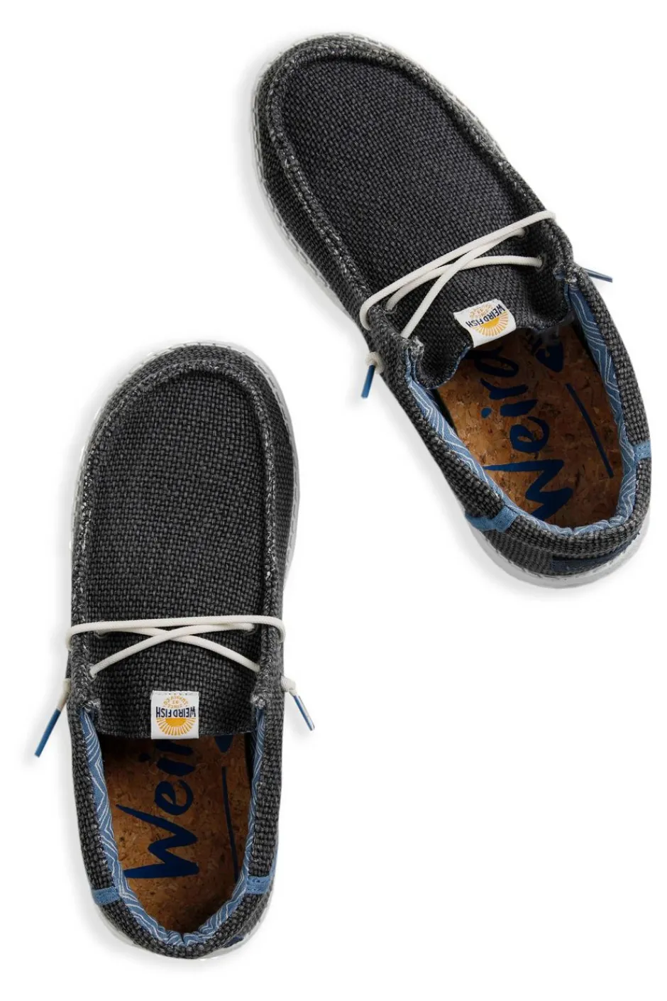 Weird Fish Caps & Scarves|Scarves & Caps|Danio Canvas Lace Slip On Shoes Navy