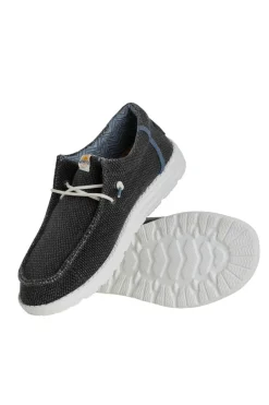 Weird Fish Caps & Scarves|Scarves & Caps|Danio Canvas Lace Slip On Shoes Navy