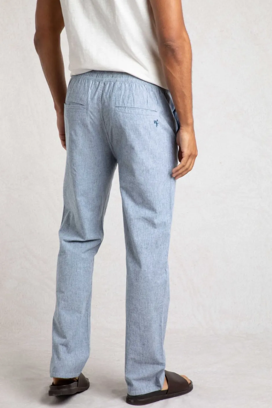 Weird Fish Trousers & Jeans|Danny Lightweight Summer Trousers Denim