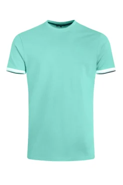 Weird Fish T-Shirts|Danville Organic Cotton Pique T-Shirt Aqua Marine