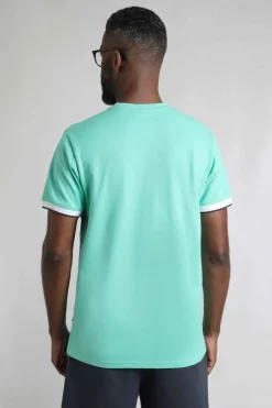 Weird Fish T-Shirts|Danville Organic Cotton Pique T-Shirt Aqua Marine