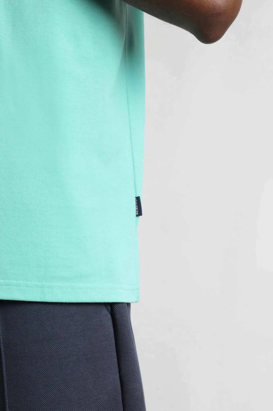Weird Fish T-Shirts|Danville Organic Cotton Pique T-Shirt Aqua Marine