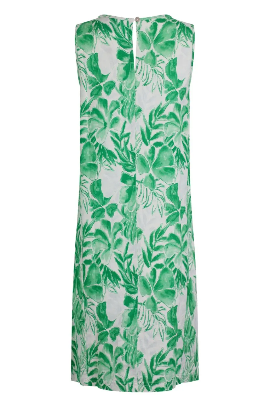 Weird Fish Dresses|Linen|Dayna Linen Rich Printed Shift Dress Evergreen