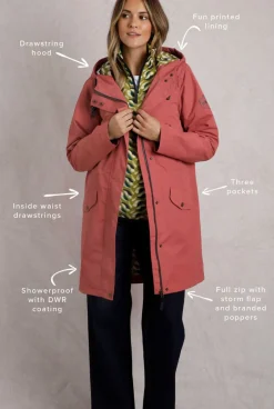 Weird Fish Coats, Jackets And Gilets|Delara Showerproof Jacket Desert Rose