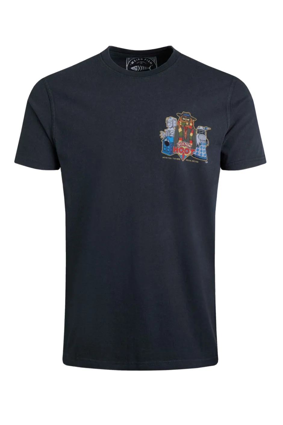 Weird Fish T-Shirts|Doctor Hoot RSPB Charity Back Print Artist T-Shirt Navy