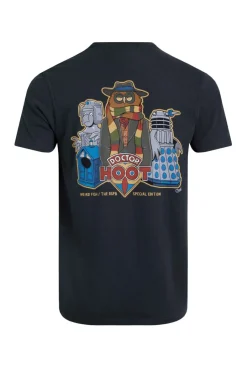 Weird Fish T-Shirts|Doctor Hoot RSPB Charity Back Print Artist T-Shirt Navy