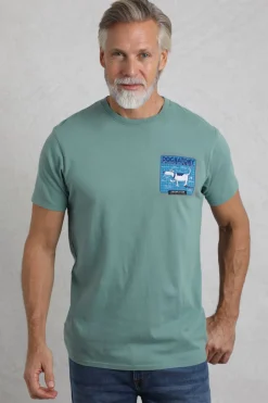 Weird Fish T-Shirts|Dognatomy Back Print Artist T-Shirt Mineral Blue