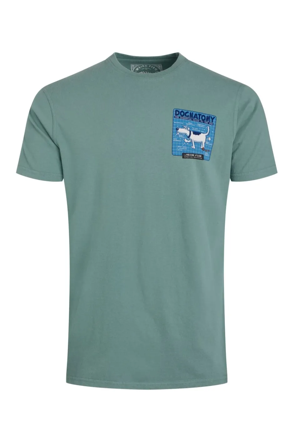Weird Fish T-Shirts|Dognatomy Back Print Artist T-Shirt Mineral Blue