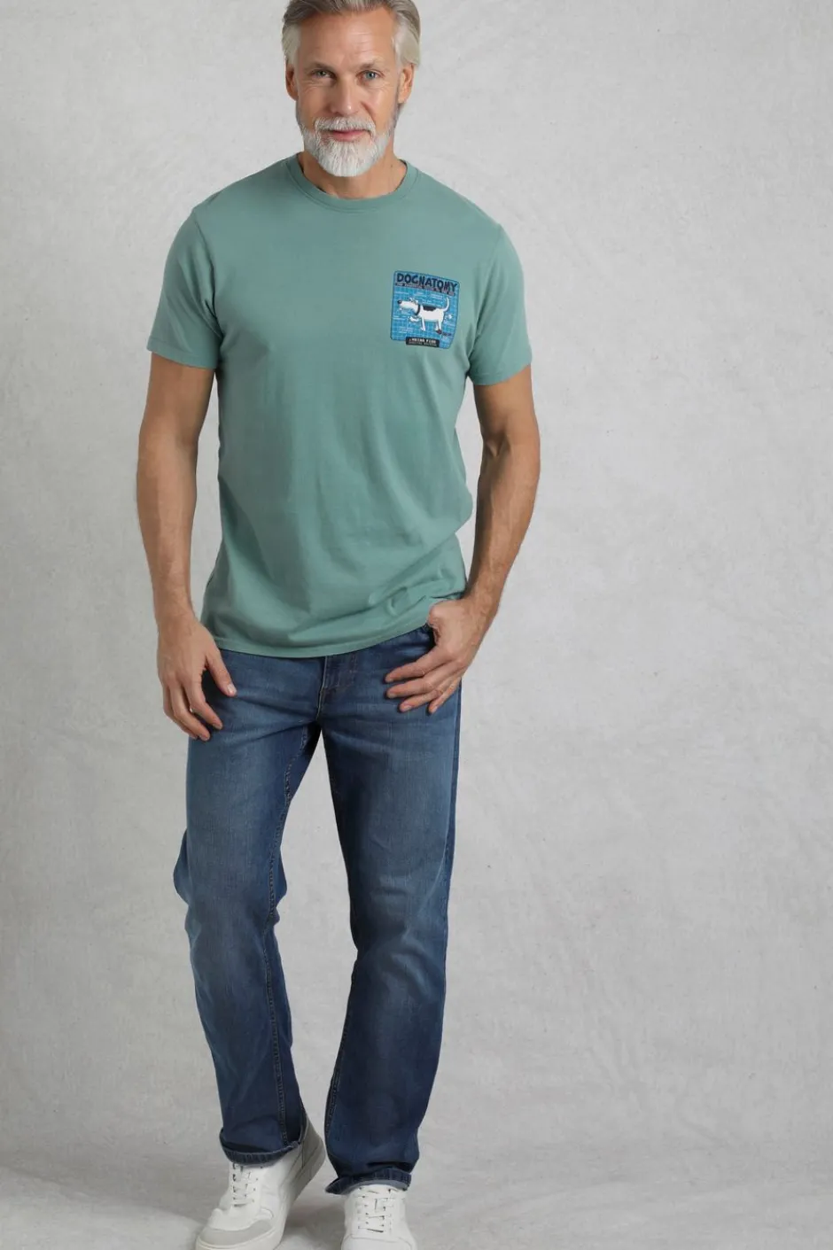 Weird Fish T-Shirts|Dognatomy Back Print Artist T-Shirt Mineral Blue